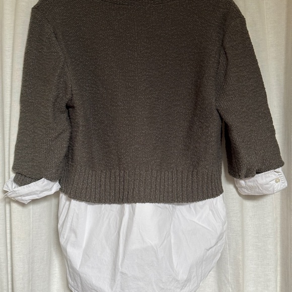 Elan Button Down with Attached Sweater - Picture 5 of 5